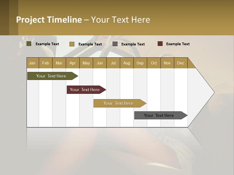 A Woman Driving A Car With Her Hand On The Steering Wheel PowerPoint Template