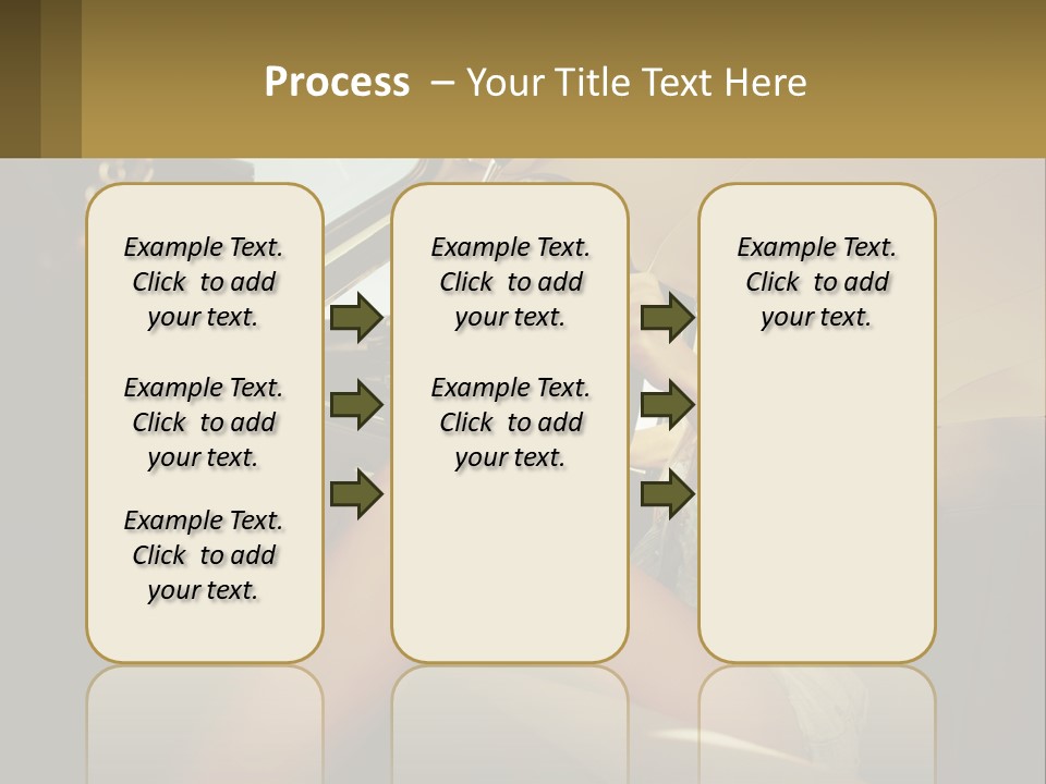 A Woman Driving A Car With Her Hand On The Steering Wheel PowerPoint Template