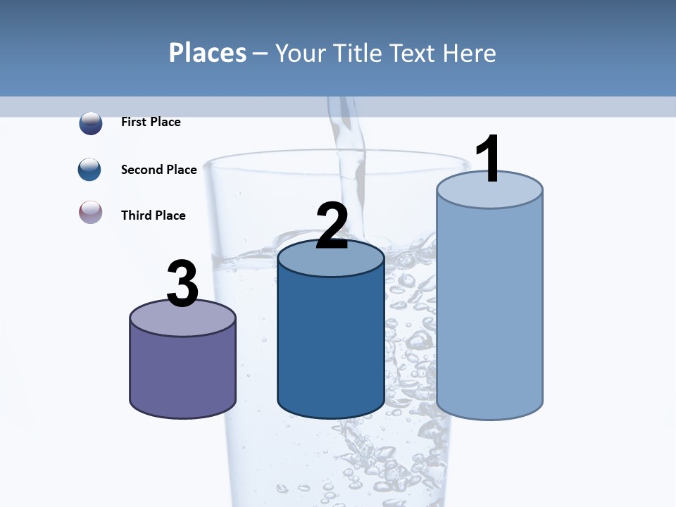 A Glass Of Water Is Being Filled With Water PowerPoint Template