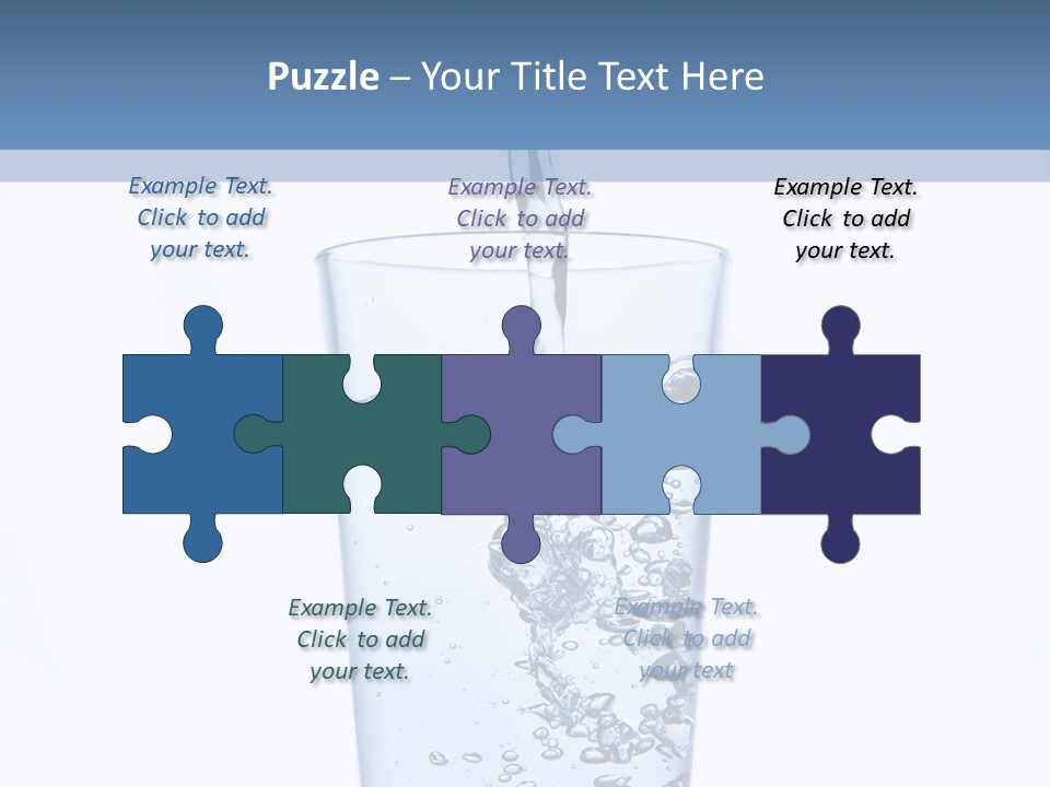 A Glass Of Water Is Being Filled With Water PowerPoint Template