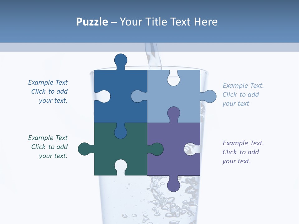 A Glass Of Water Is Being Filled With Water PowerPoint Template
