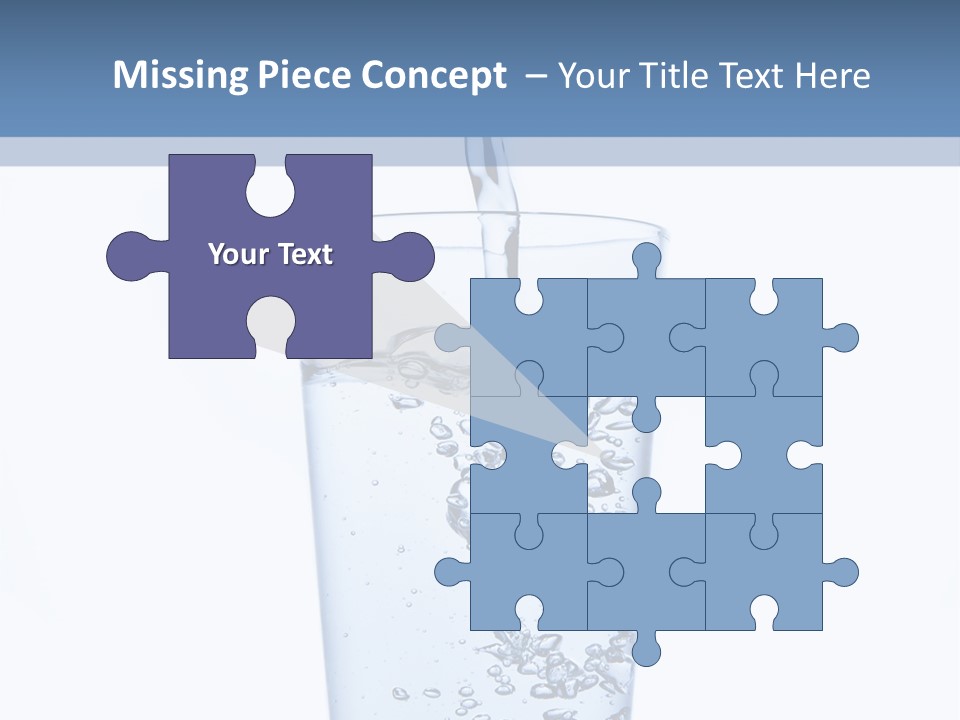 A Glass Of Water Is Being Filled With Water PowerPoint Template