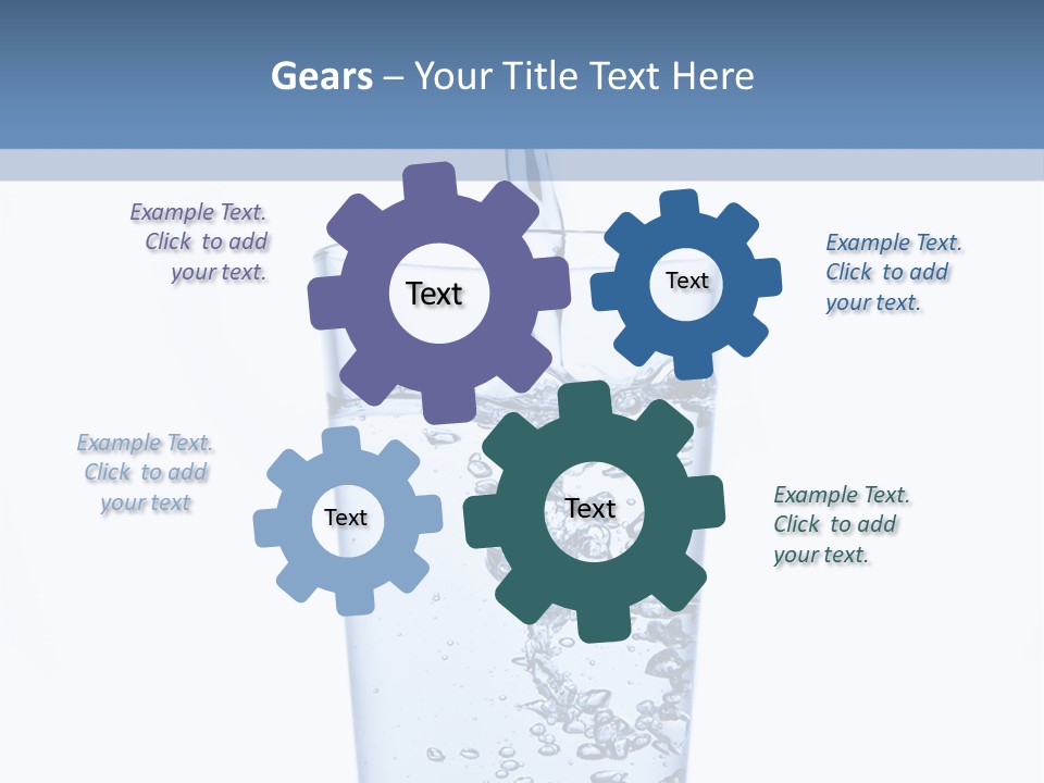 A Glass Of Water Is Being Filled With Water PowerPoint Template