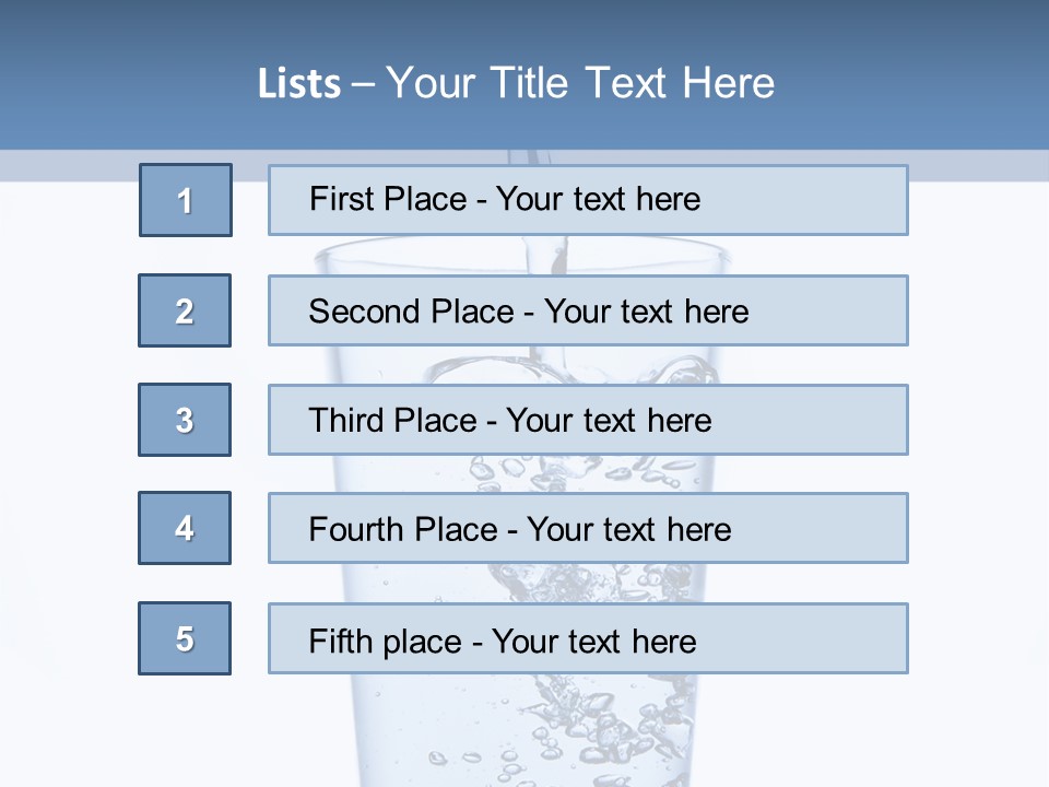 A Glass Of Water Is Being Filled With Water PowerPoint Template