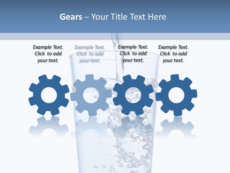 A Glass Of Water Is Being Filled With Water PowerPoint Template