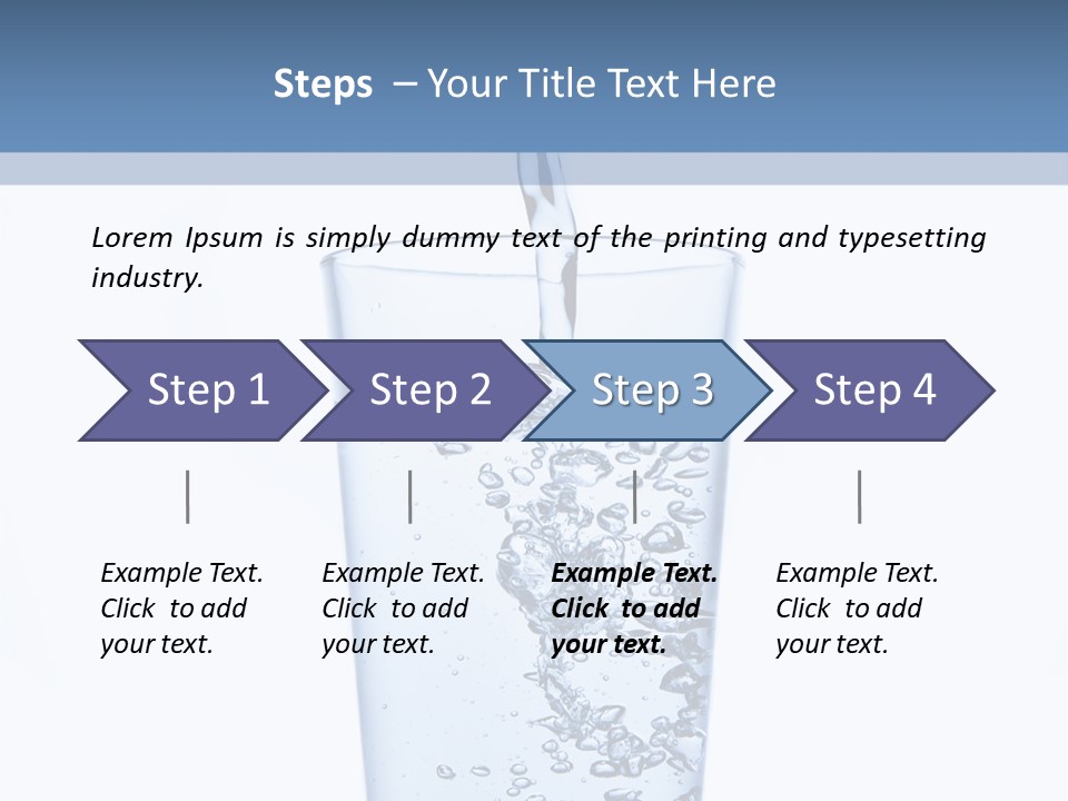 A Glass Of Water Is Being Filled With Water PowerPoint Template