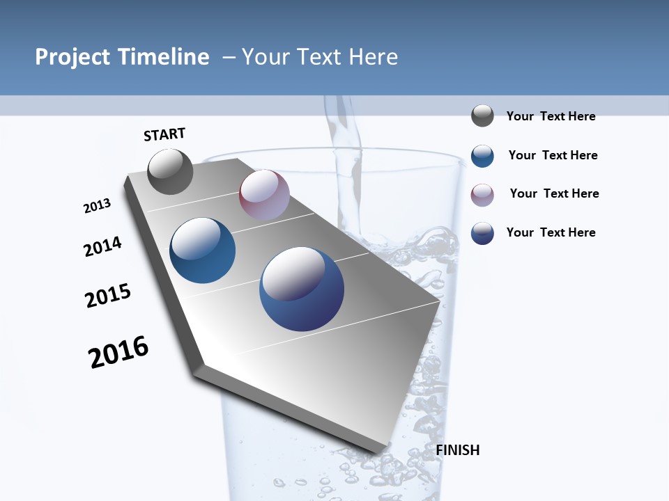 A Glass Of Water Is Being Filled With Water PowerPoint Template