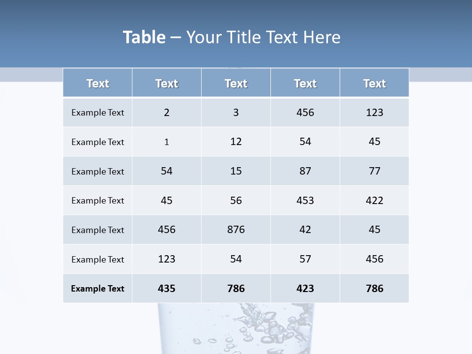 A Glass Of Water Is Being Filled With Water PowerPoint Template