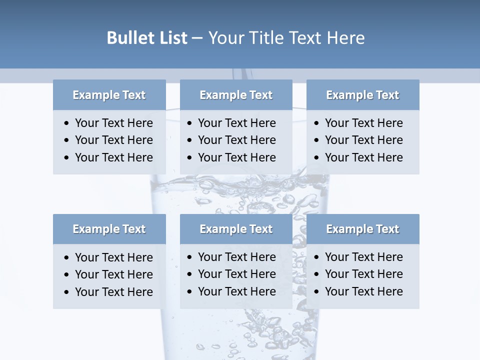 A Glass Of Water Is Being Filled With Water PowerPoint Template
