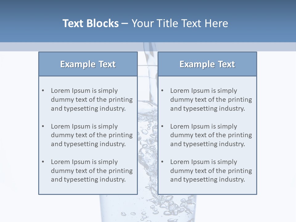 A Glass Of Water Is Being Filled With Water PowerPoint Template