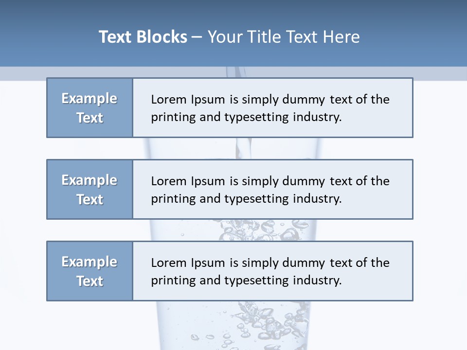 A Glass Of Water Is Being Filled With Water PowerPoint Template
