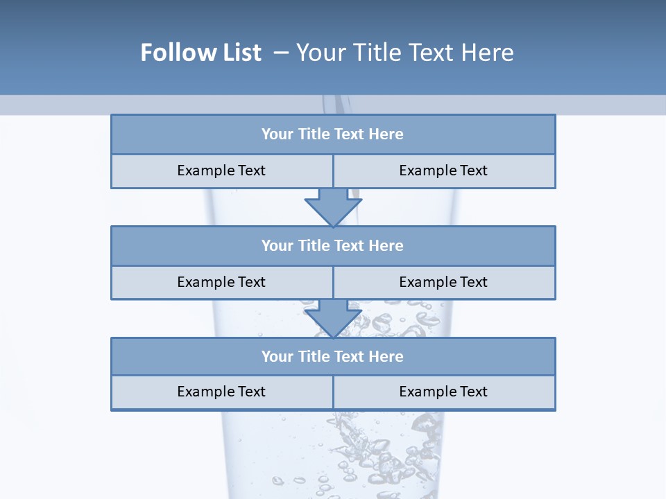 A Glass Of Water Is Being Filled With Water PowerPoint Template