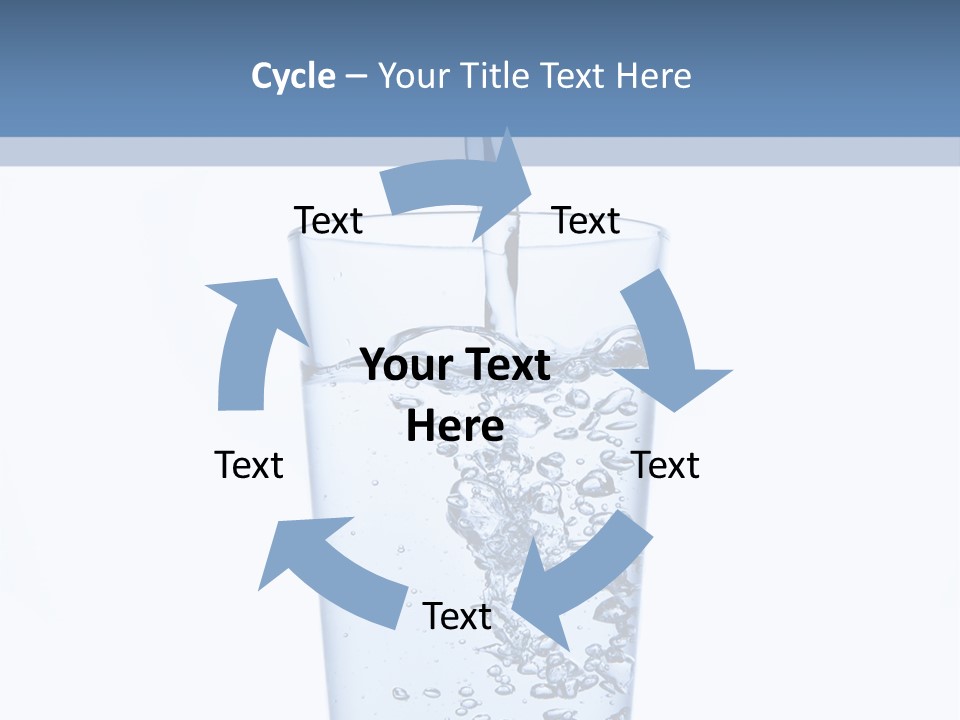 A Glass Of Water Is Being Filled With Water PowerPoint Template