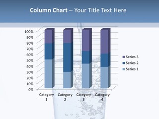 A Glass Of Water Is Being Filled With Water PowerPoint Template