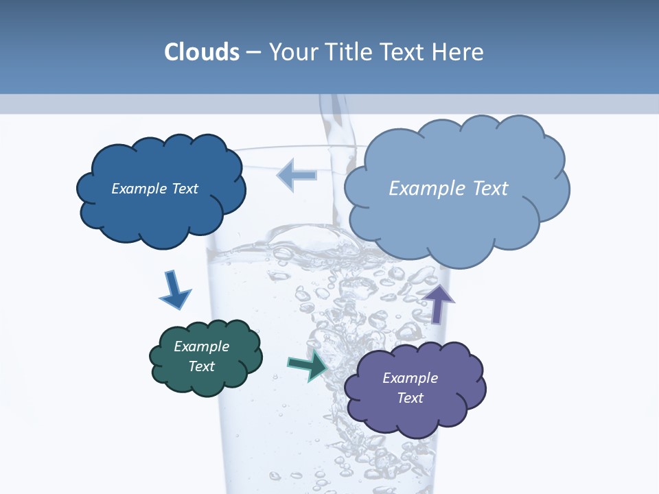 A Glass Of Water Is Being Filled With Water PowerPoint Template