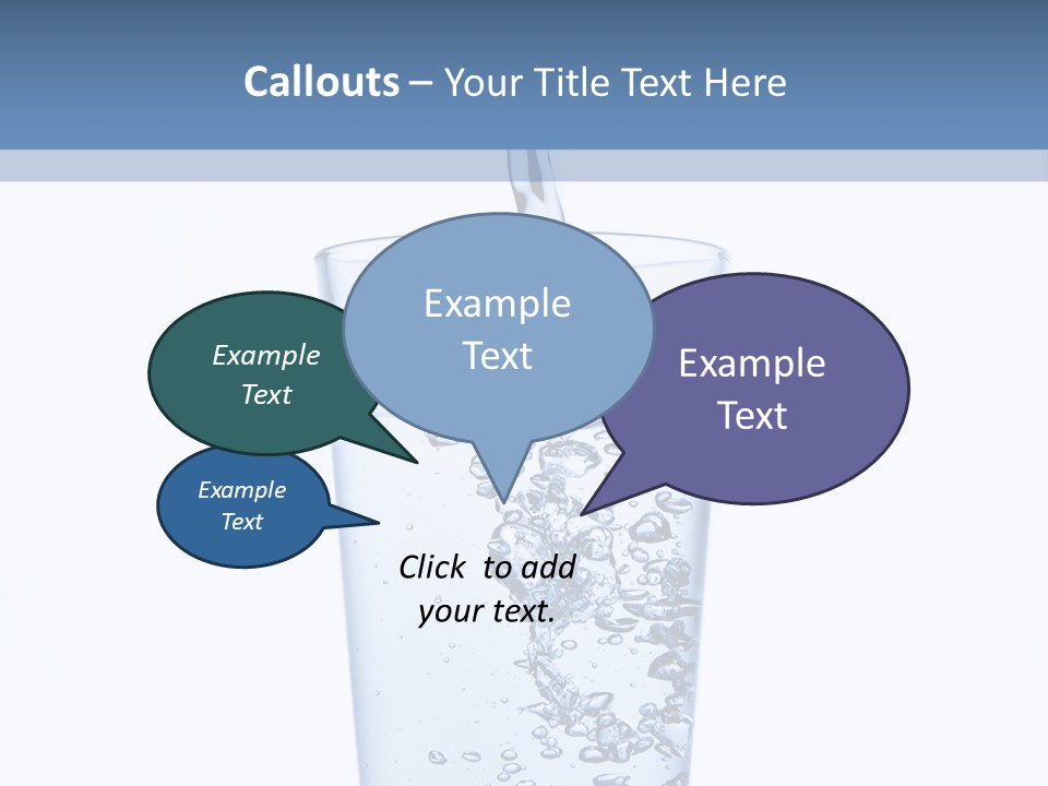 A Glass Of Water Is Being Filled With Water PowerPoint Template