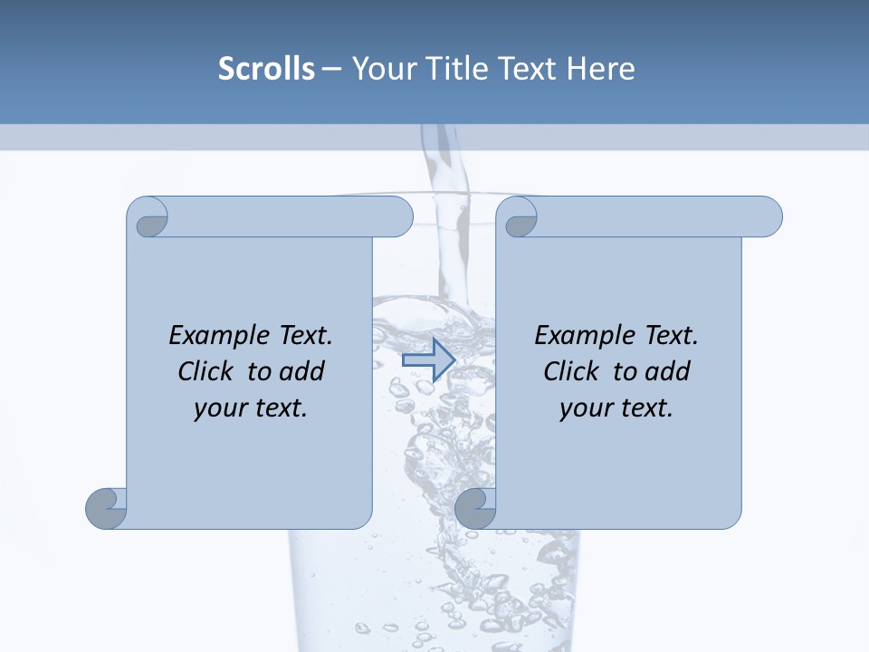 A Glass Of Water Is Being Filled With Water PowerPoint Template