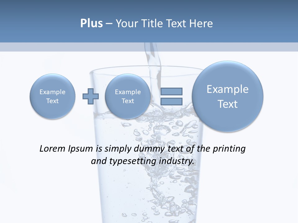 A Glass Of Water Is Being Filled With Water PowerPoint Template