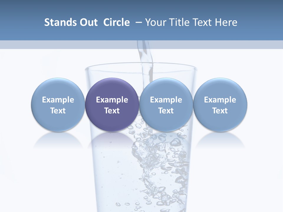 A Glass Of Water Is Being Filled With Water PowerPoint Template