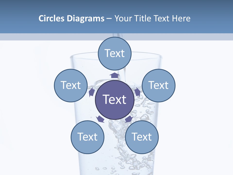 A Glass Of Water Is Being Filled With Water PowerPoint Template