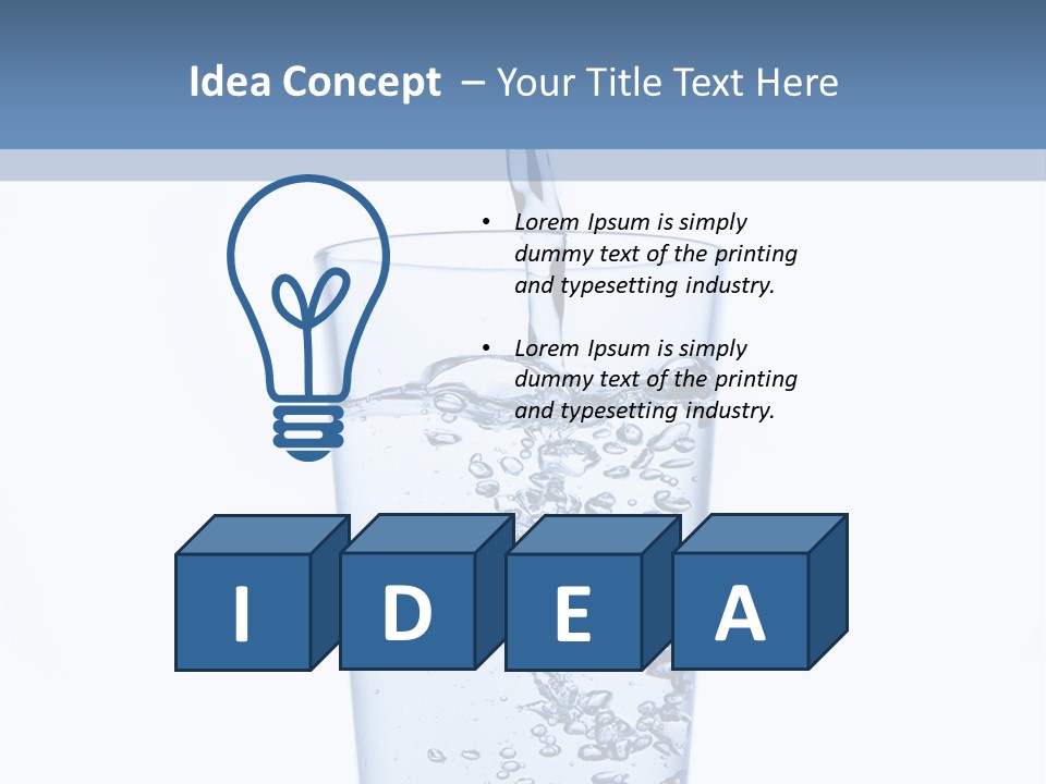 A Glass Of Water Is Being Filled With Water PowerPoint Template