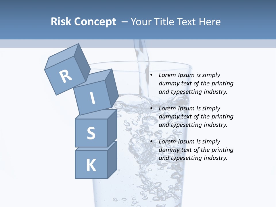 A Glass Of Water Is Being Filled With Water PowerPoint Template