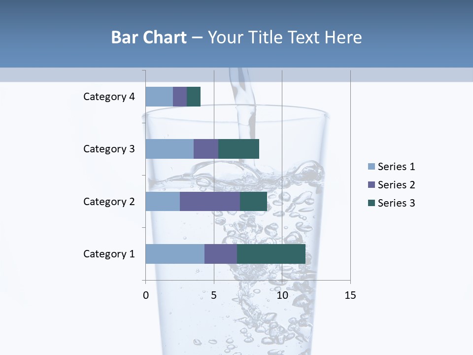 A Glass Of Water Is Being Filled With Water PowerPoint Template