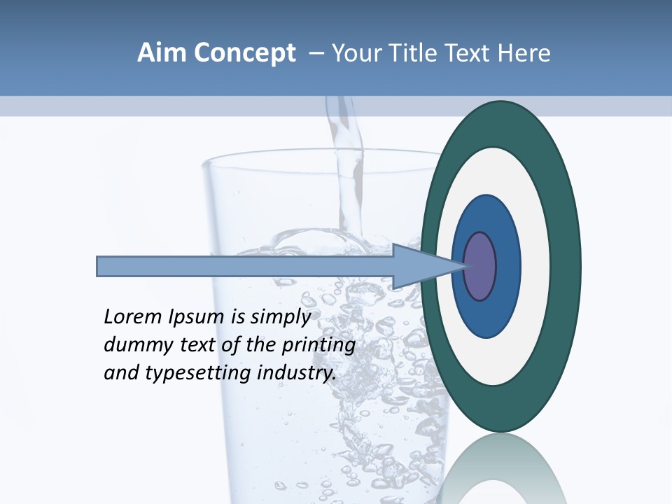 A Glass Of Water Is Being Filled With Water PowerPoint Template