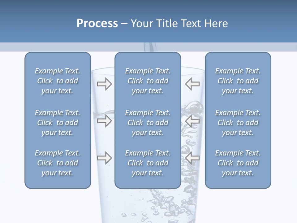 A Glass Of Water Is Being Filled With Water PowerPoint Template