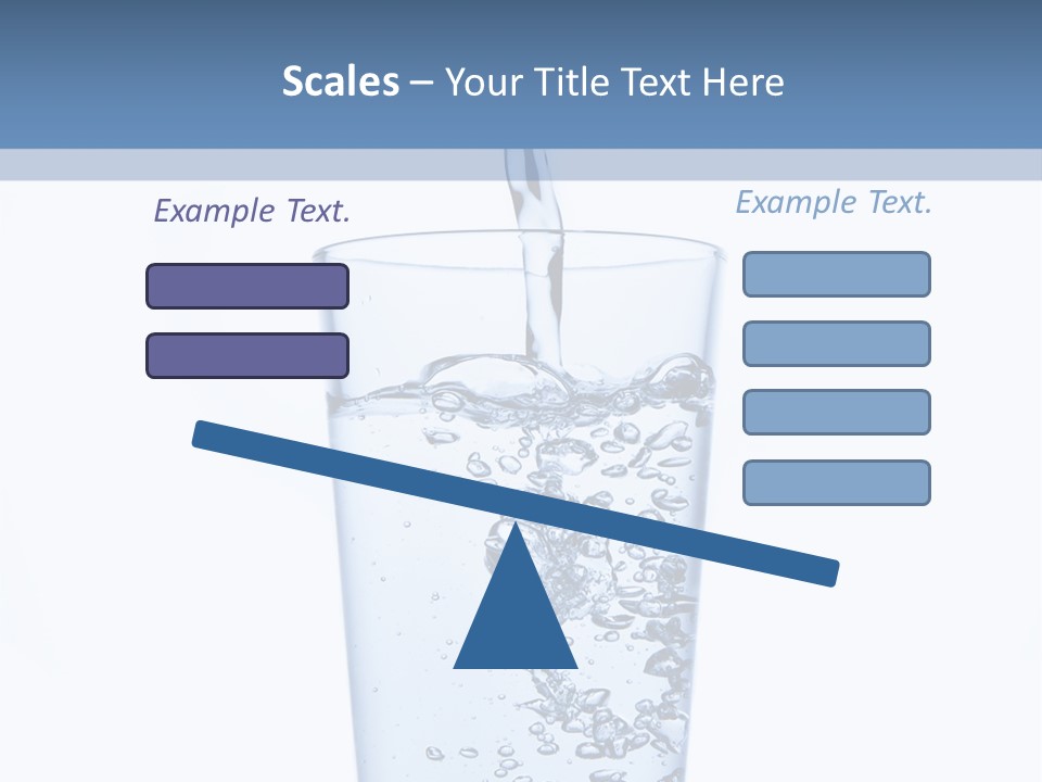 A Glass Of Water Is Being Filled With Water PowerPoint Template