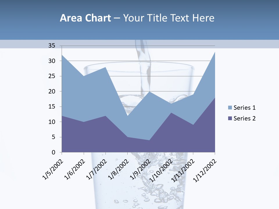 A Glass Of Water Is Being Filled With Water PowerPoint Template