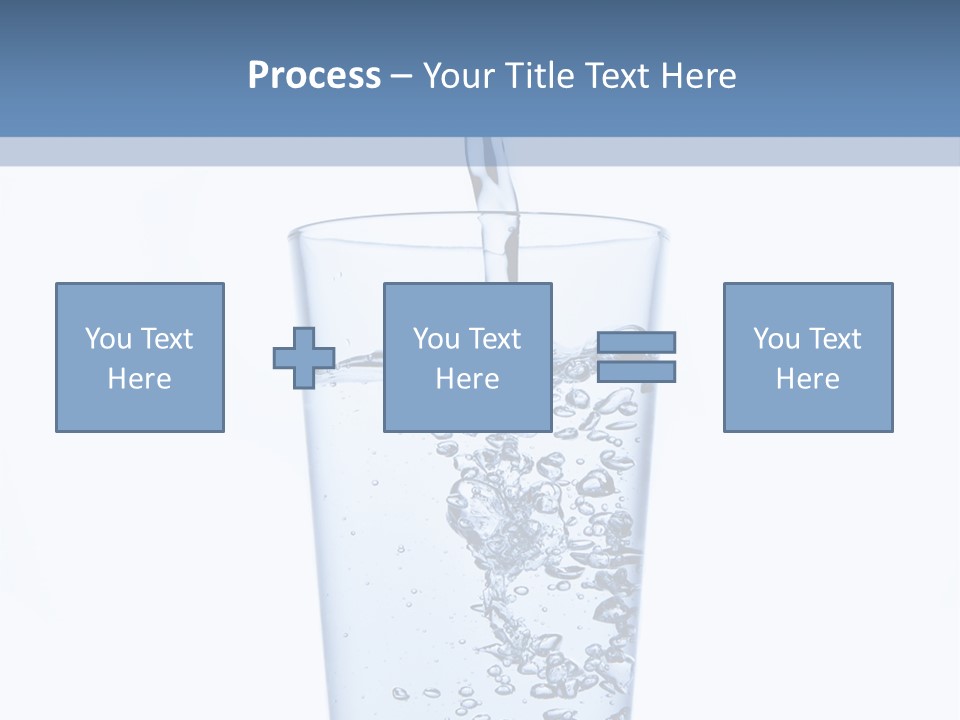 A Glass Of Water Is Being Filled With Water PowerPoint Template