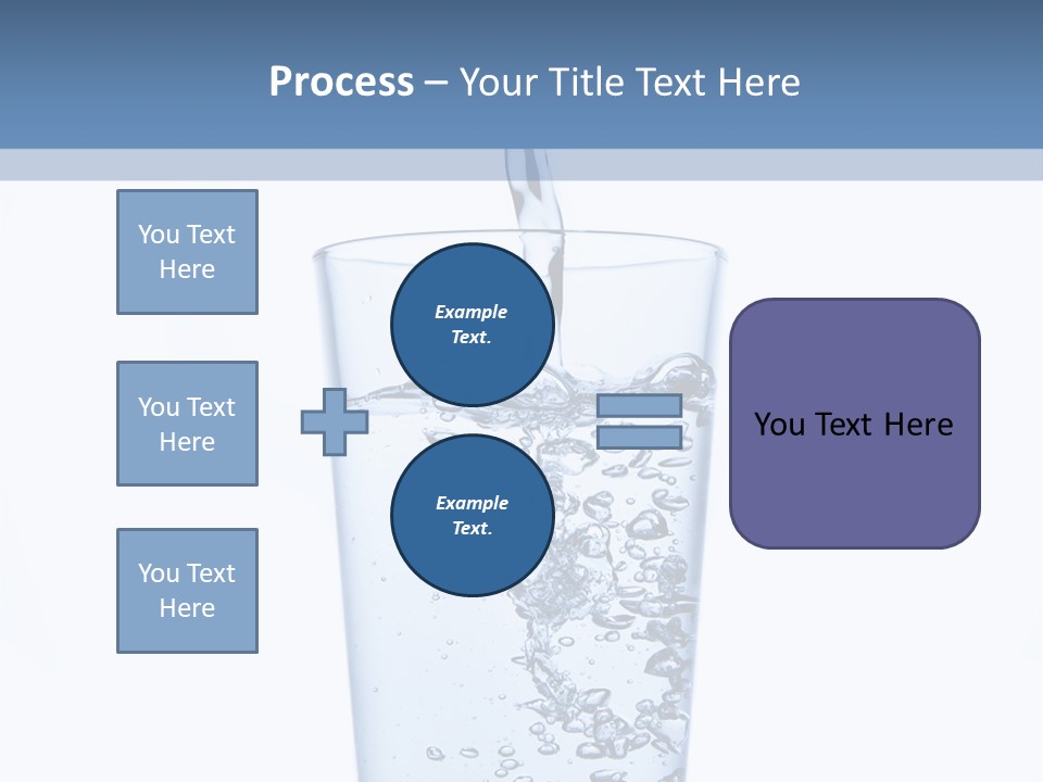 A Glass Of Water Is Being Filled With Water PowerPoint Template