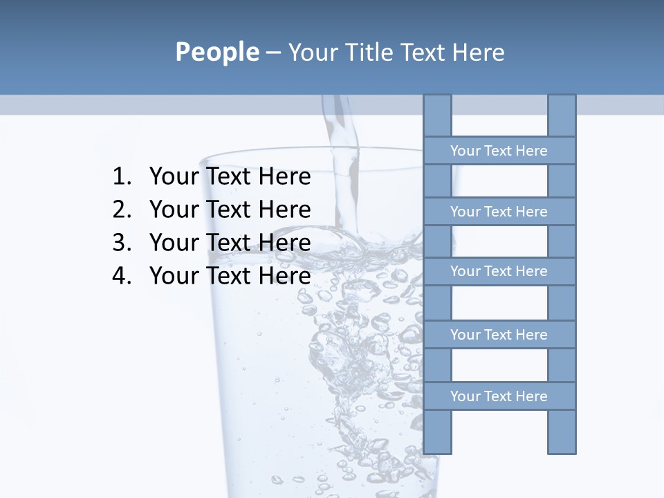 A Glass Of Water Is Being Filled With Water PowerPoint Template
