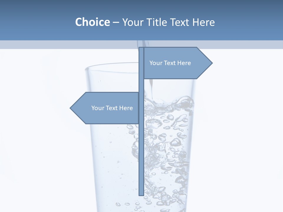 A Glass Of Water Is Being Filled With Water PowerPoint Template