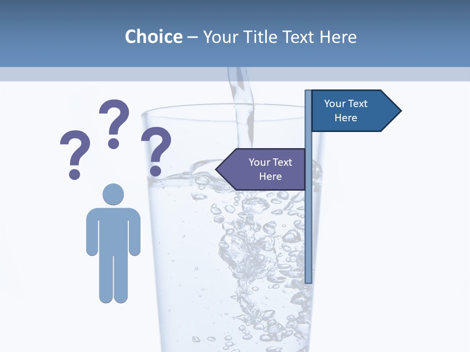 A Glass Of Water Is Being Filled With Water PowerPoint Template