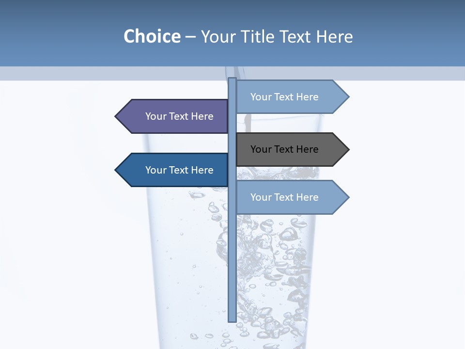 A Glass Of Water Is Being Filled With Water PowerPoint Template