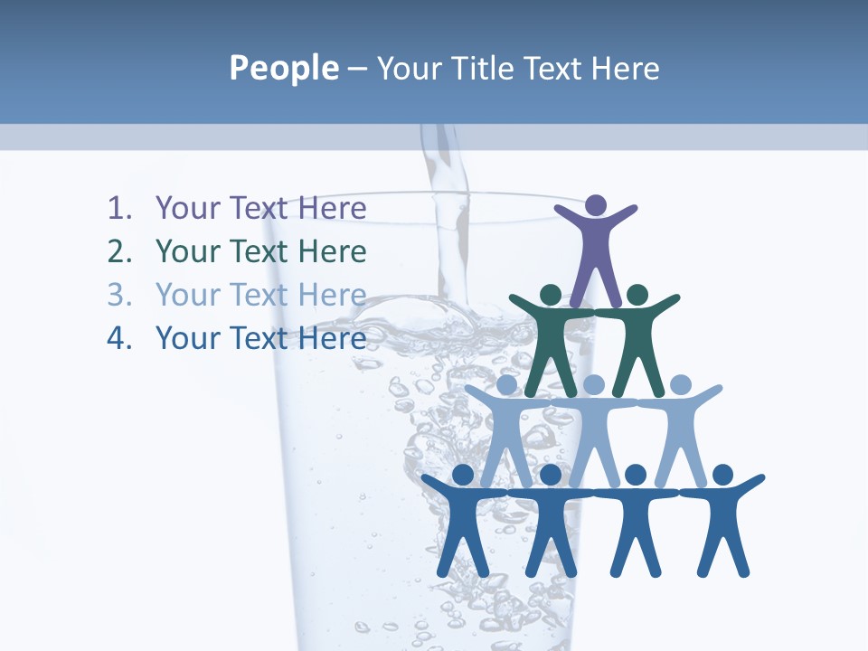 A Glass Of Water Is Being Filled With Water PowerPoint Template