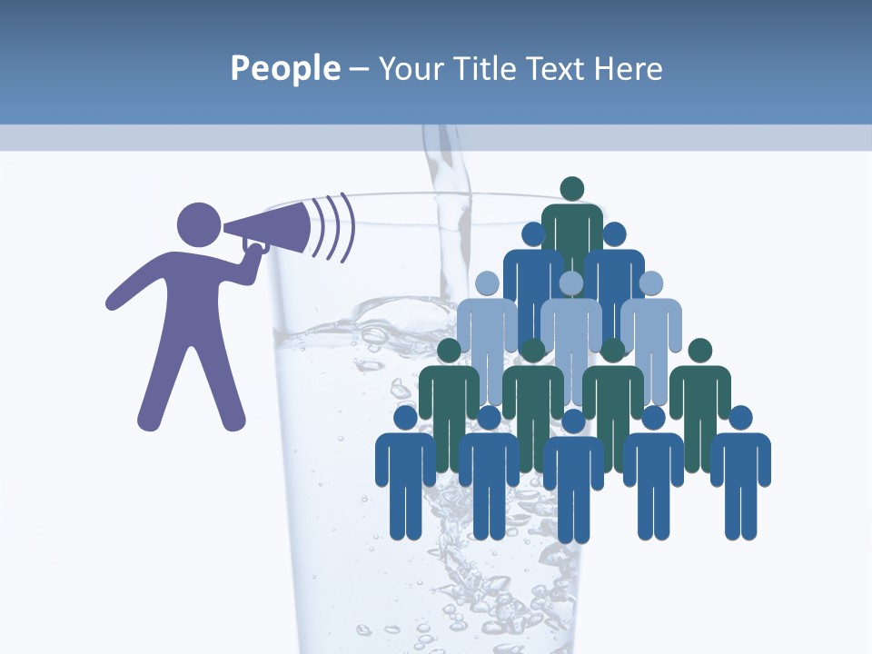 A Glass Of Water Is Being Filled With Water PowerPoint Template