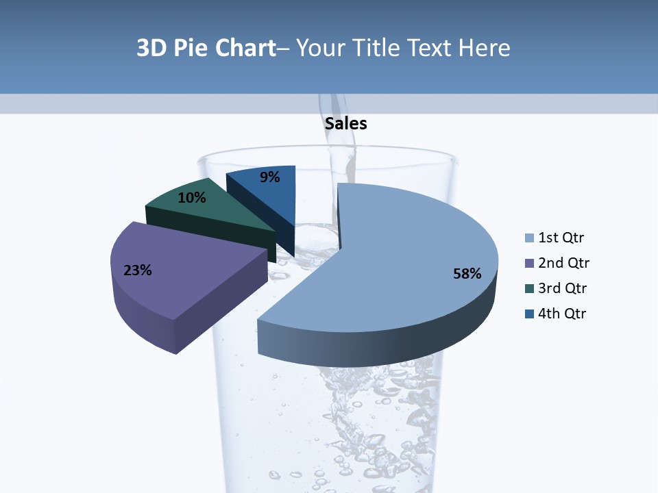 A Glass Of Water Is Being Filled With Water PowerPoint Template