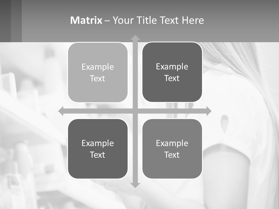 A Woman In A Store Looking At A Shelf PowerPoint Template