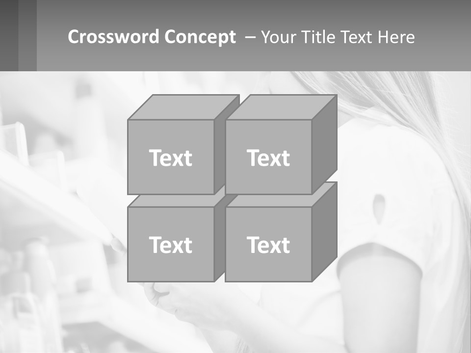 A Woman In A Store Looking At A Shelf PowerPoint Template