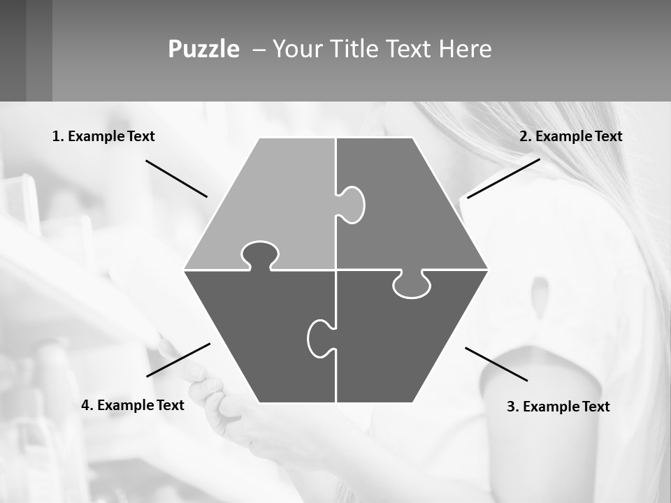 A Woman In A Store Looking At A Shelf PowerPoint Template