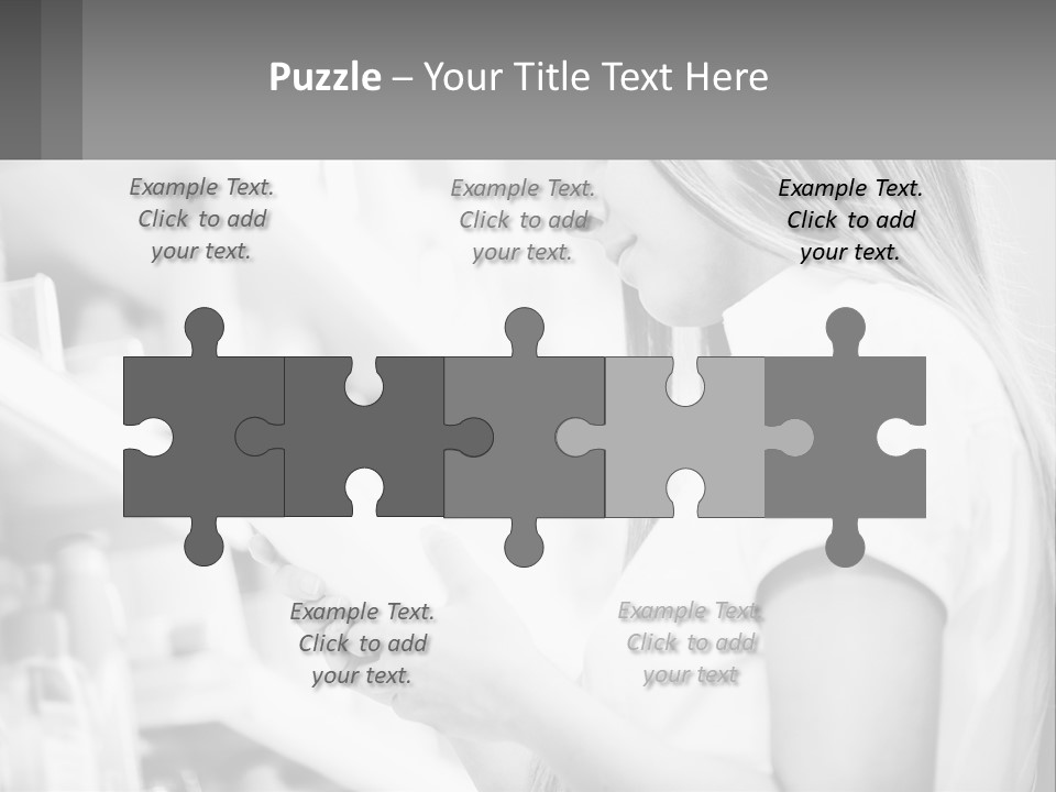 A Woman In A Store Looking At A Shelf PowerPoint Template