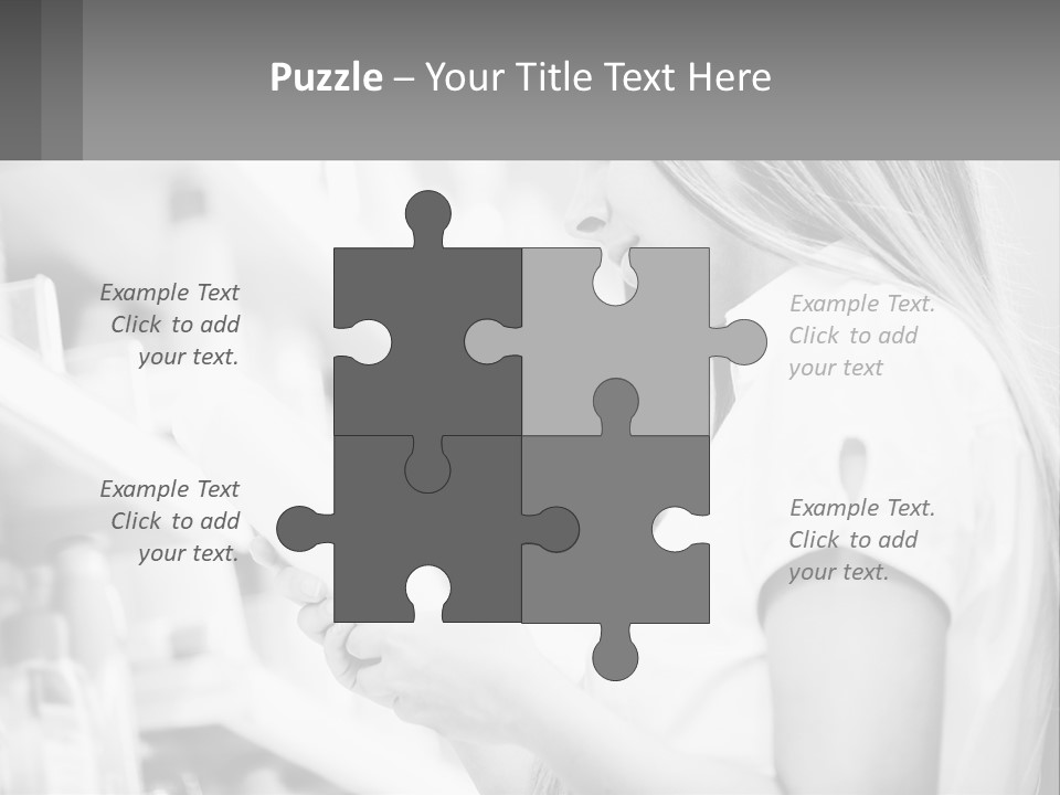 A Woman In A Store Looking At A Shelf PowerPoint Template