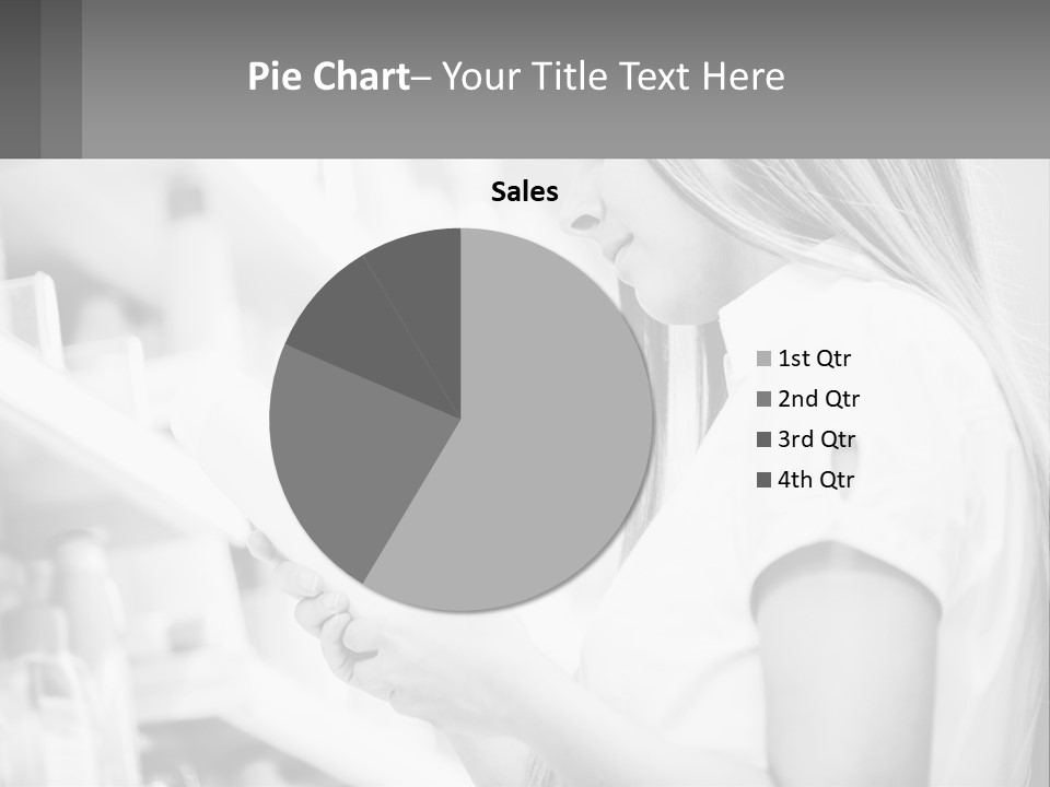 A Woman In A Store Looking At A Shelf PowerPoint Template