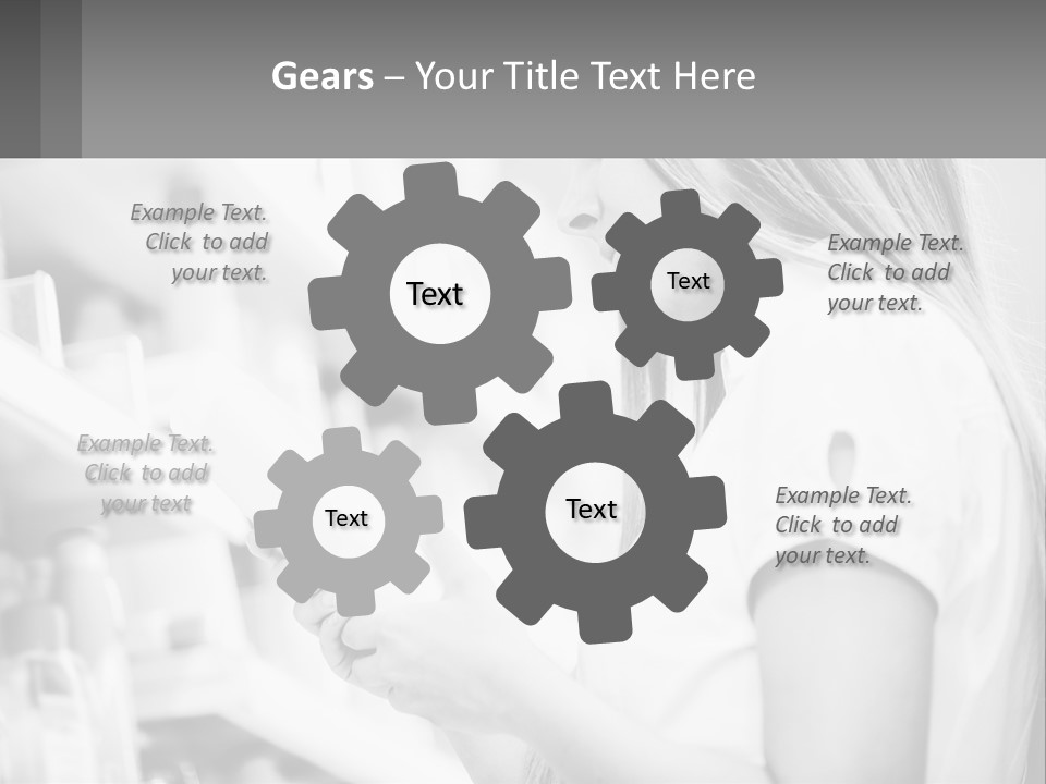 A Woman In A Store Looking At A Shelf PowerPoint Template