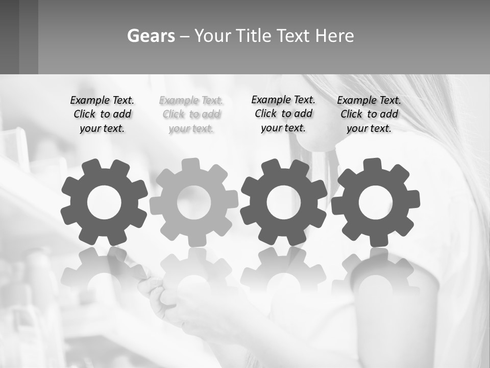 A Woman In A Store Looking At A Shelf PowerPoint Template