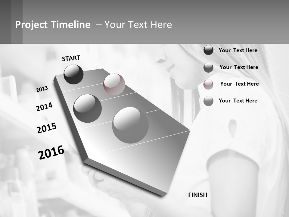 A Woman In A Store Looking At A Shelf PowerPoint Template