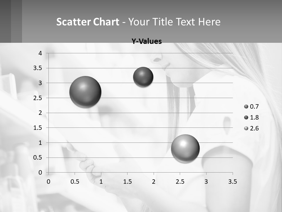 A Woman In A Store Looking At A Shelf PowerPoint Template